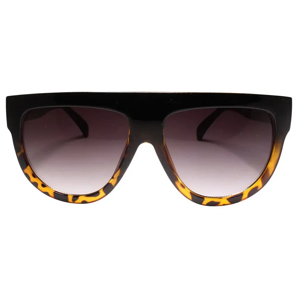 Dapper Clubbing Flat Top 80s 90s Hip Hop Mens Womens Black & Tortoise Sunglasses